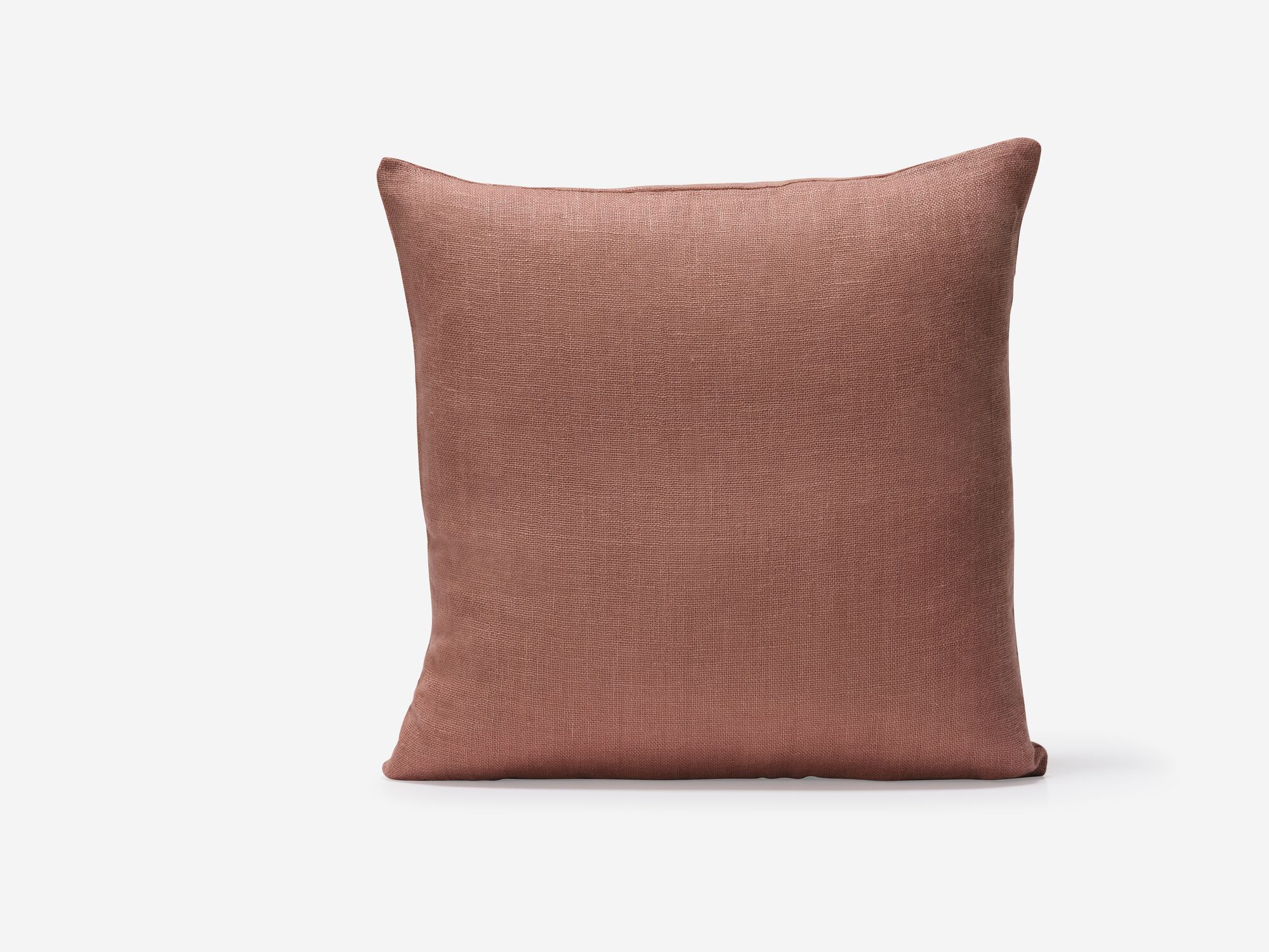 Rose linen throw pillow front view